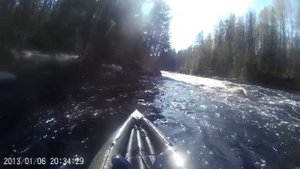 Река Уксунйоки порог Храмина надувная байдарка Каньон Соло