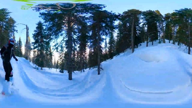 Один фрирайд спуск на сноуборде в формате TimeWarp 360° VR Video смотреть онлайн