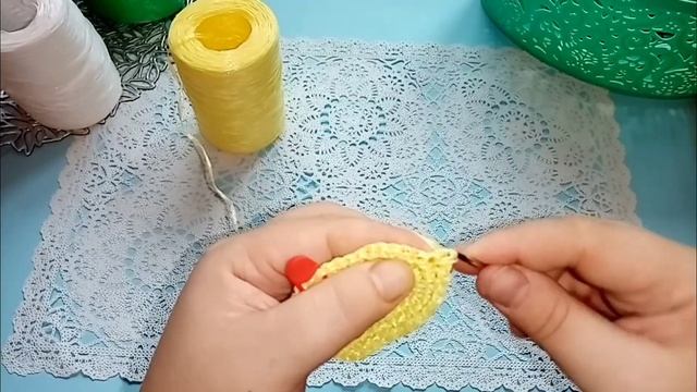 ДИНОЗАВРИК//Мочалка-игрушка крючком//Мастер-класс