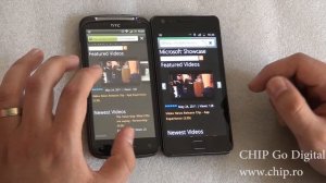 HTC Sensation (1,2 GHz) vs Samsung Galaxy S II (1 GHz)