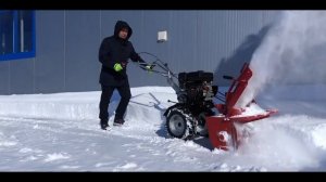 Мотоблок Мобил К МКМ 3 с навесным снегоуборщиком Мобил К СМ-0,6