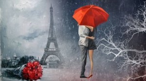 Двое под красным зонтом… Полные любви и романтики картины художника Ольги Дарчук…