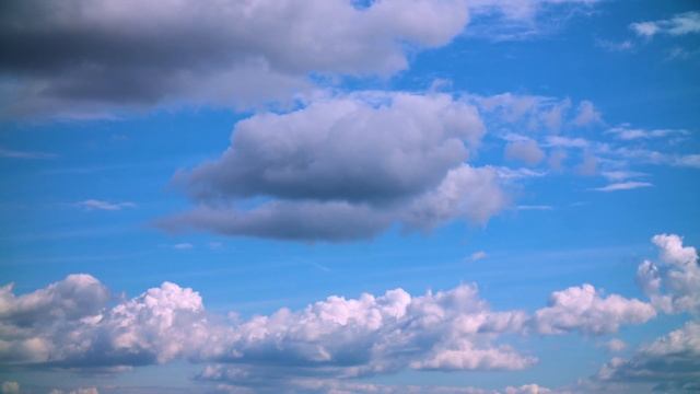 Небо [футаж] [Облака белые Лето День Ясно] 4k смотреть онлайн