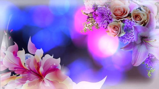 Футаж фон цветы. смотреть онлайн