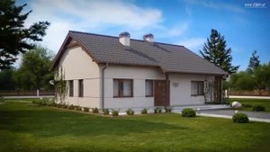 Z191 Функциональный одноэтажный дом с двускатной крышей