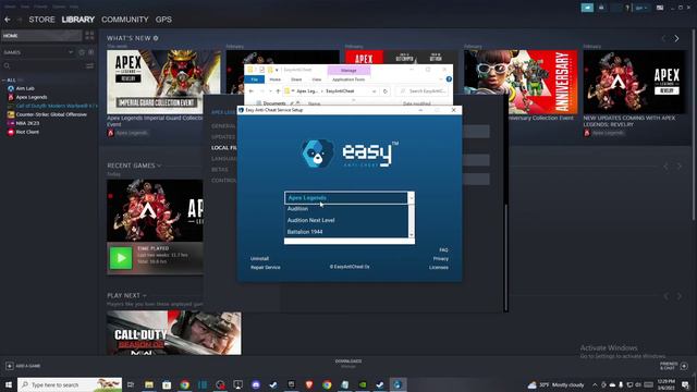 Как исправить ошибку Easy Anti-Cheat в Apex Legends Steam смотреть онлайн