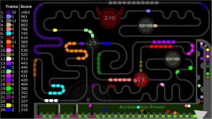 The Train Battle - Marble Race in Algodoo