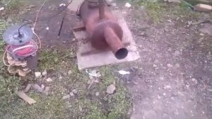 самодельная печь, позволяющая получать электричество и тепло, при сжигании твёрдых бытовых отходов