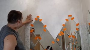 монтаж зеркального фацетного пано