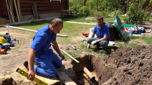 Монтаж станции очистки Евролос БИО с эжектором / Обзор и ответы на вопросы // WWW.ГИДБУРСЕРВИС.РФ