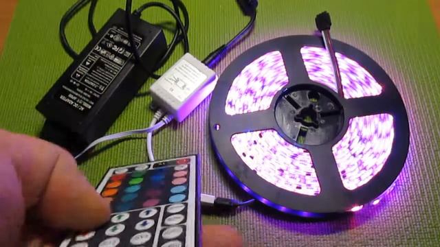 СВЕТОДИОДНАЯ ЛЕНТА RGB SMD LED 5050 ИЗ КИТАЯ С ПУЛЬТОМ ДУ