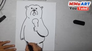 How to draw a white bear | Как нарисовать белого медведя | Bolalar uchun oq ayiq rasmini chizish