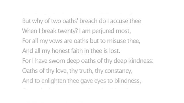 Shakespeare's Sonnet 152 – In Loving Thee, Thou Know'st I Am Forsworn смотреть онлайн