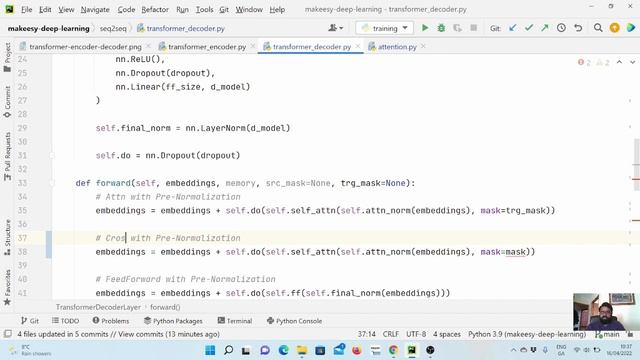 Pytorch for Beginners #42 | Transformer Model: Implement Decoder