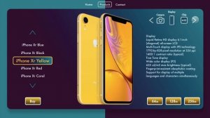 iPhone Xr web design prototype