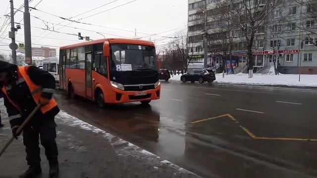 ост. Московская Застава, 5 часть, 4 троллейбус, 8 автобус и 64 маршрутка, Тула, 04.01.2022 смотреть онлайн