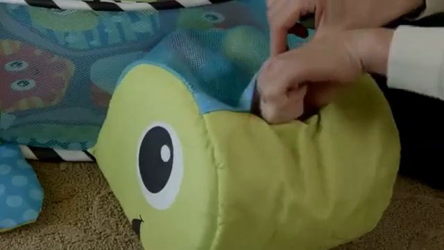 3 in 1 Baby Activity Play LION Gym Mat & Ball Pit Tummy Time with 4 Hanging Toys & 30 Balls смотреть онлайн