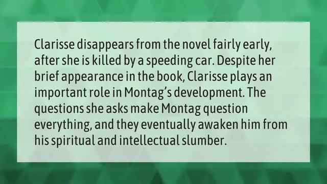 What does Clarisse McClellan symbolize?
