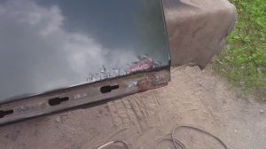 Удаление ржавчины с низов дверей.