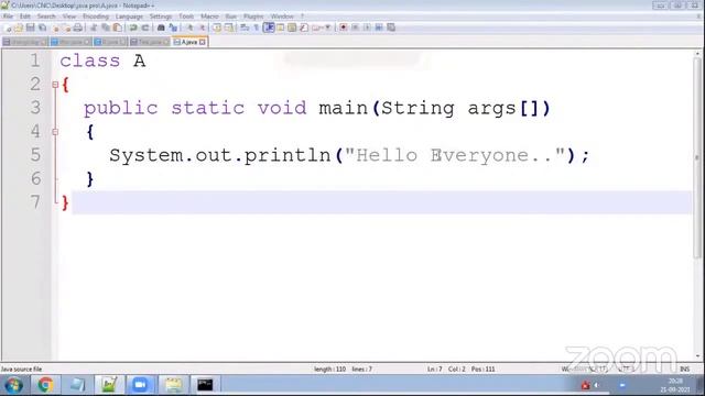 Compile and Run Java Program in Notepad++ Using CMD | Java Tutorial -Day -2 смотреть онлайн
