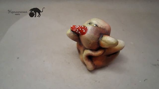Обезьяна из шамота (керамика) заказать в интернет-магазине "Керамический Кот" смотреть онлайн