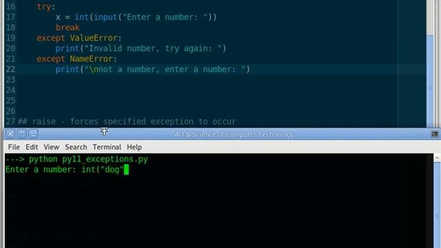 Python Lesson 11: Exceptions