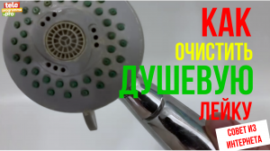 Как очистить душевую лейку