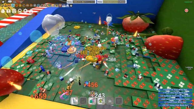 Играю в роблокс в симулятор пчеловода фармлюсь со своим другом (Коплю на желейную маску) смотреть онлайн