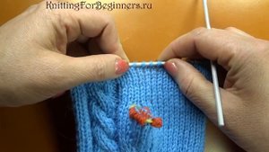 Как вязать детские варежки на двух спицах