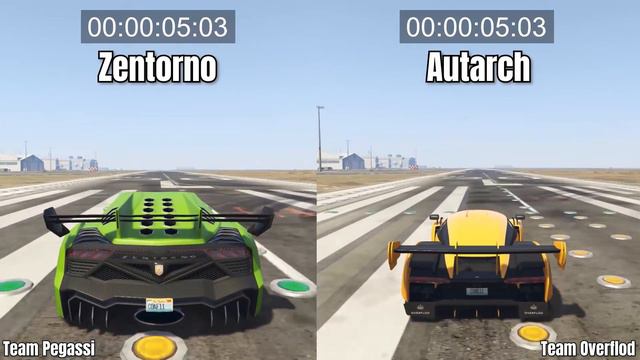 GTA 5 ONLINE - PEGASSI VS OVERFLOD (WHICH IS FASTEST?) | Koenigsegg VS Lamborghini смотреть онлайн