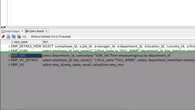Oracle SQL drop view Part II - Lesson 126