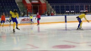 На тренировке. Шорт трек, г.Уфа