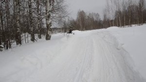 Самодельный снегоход.