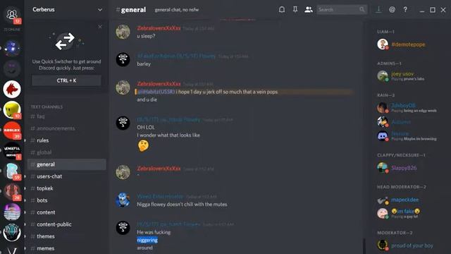 Cerberus Discord abuse