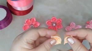 МК. канзаши. резинки для волос.