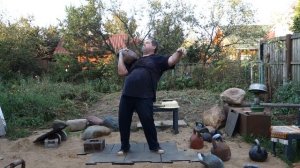 ЖИМ ДВУХ ЦАРСКИХ ГИРЬ 32+32 КГ ОДНОЙ РУКОЙ ONE ARM OLD KETTLEBELL PRESS 32+32KG