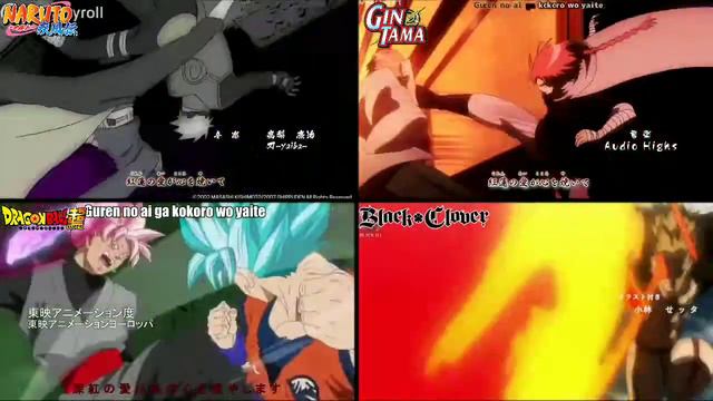 Naruto Shippuden / Gintama / Dragon Ball Super / Black Clover (Guren 紅蓮) by DOES [OPENING PARODY] смотреть онлайн