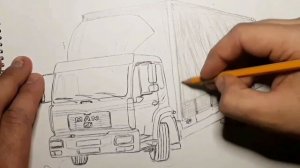 Как нарисовать Грузовик MAN поэтапно