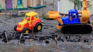 Мультик про Машинки. Трактор, Экскаватор, Автокран и другие машинки. МанкиМульт