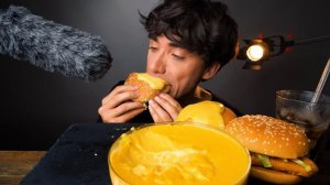ASMR Eating EXTRA CHEESE SAUCE on BURGERS from McDonalds 맥도날드 불고기 버거 먹방 | McBang ASMR