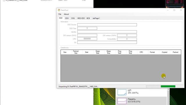 FRF to ODX unpacking perfomance using FRF.dll and FlashTool