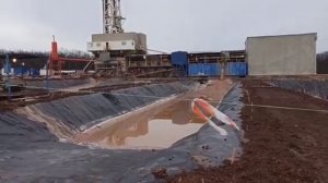 Амбары для бурового шлама  в Озерянах (Мерефа). "Новейшие" технологии.