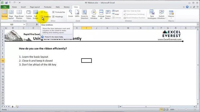 Excel Ribbon | Ribbon in Excel Explained By Rapid Fire Excel Training смотреть онлайн