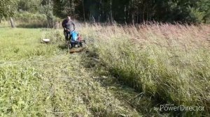 Косилка роторная "Заря". Установка и первое испытание.