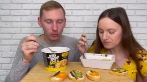 МУКБАНГ БИГ БОН С КУРИЦЕЙ БУТЕРБРОДЫ ОСТРАЯ ЛАПША ответы на вопросы MUKBANG BIG BON WITH CHICKEN
