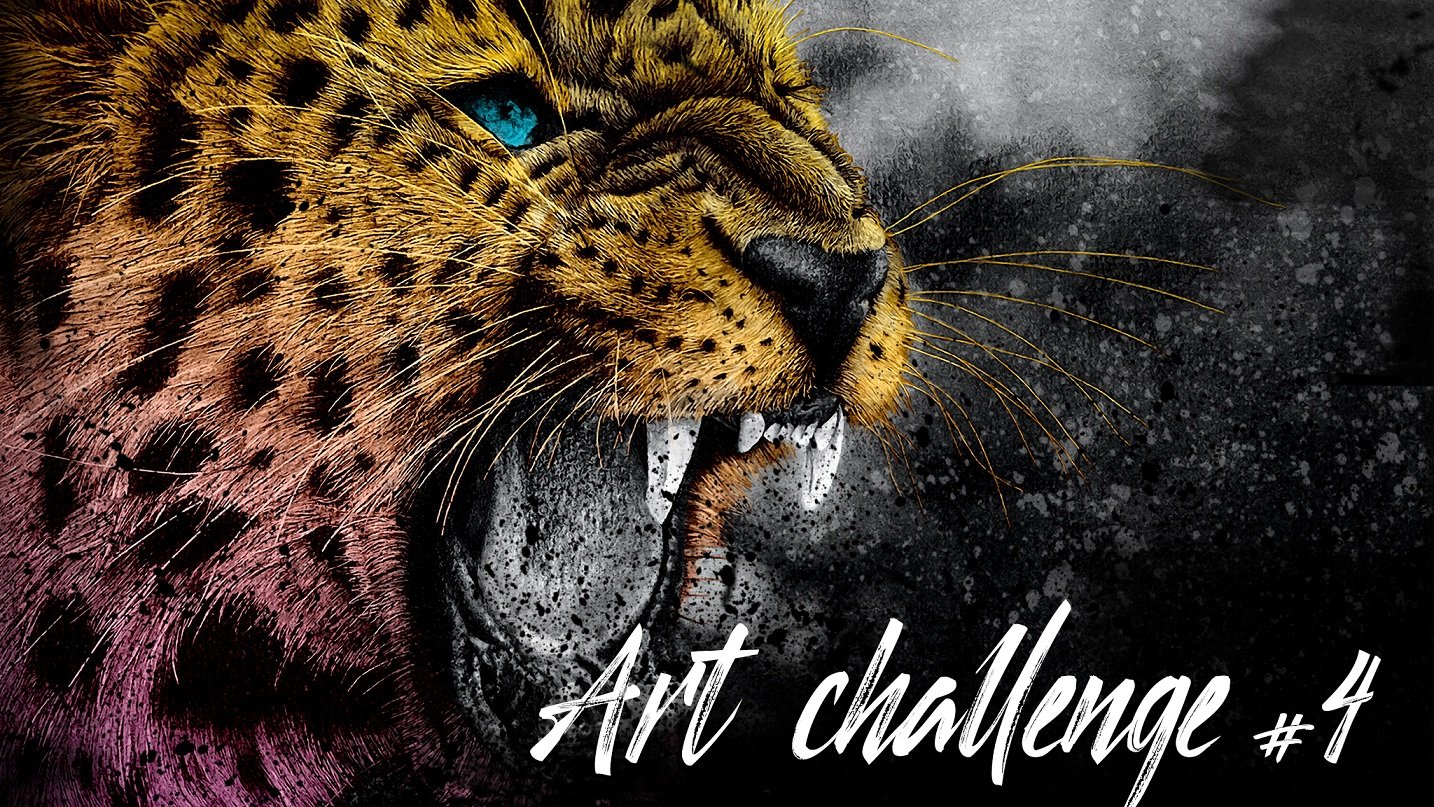 АРТ челлендж 4 день | Digitalart ART CHALLENGE | ЛЕОПАРД - Leopard | day #4