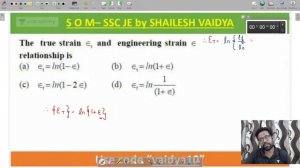 Strength of Materials for SSC JE 2024 - 2 | Shailesh Vaidya | Practice session