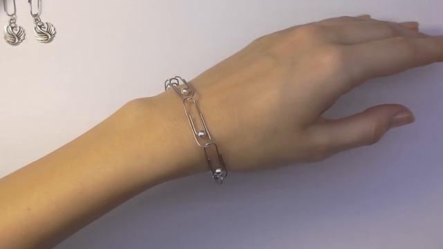 DIY Браслет и цепочка из скрепок. Украшение из скрепок. Мастер класс. Jewelry from Staples смотреть онлайн