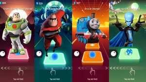 Toy Story VS The Incredibles VS Thomas x Friends VS Megamind I EDM Rush Tiles Hop Coffin Dance