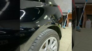 Удаление вмятины и царапины на заднем крыле